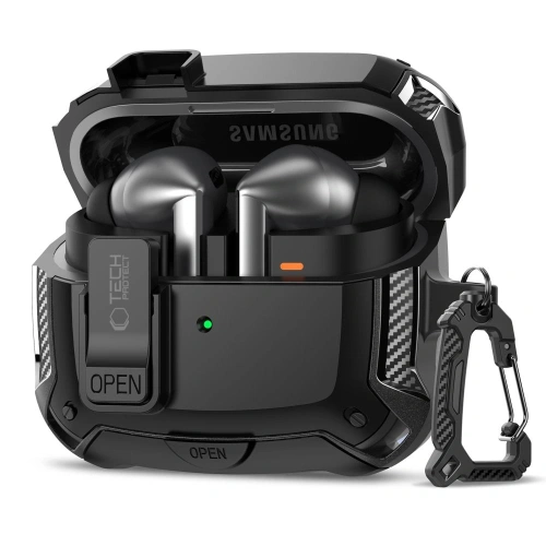 Etui Tech-Protect Carbonox MagSafe do Samsung Galaxy Buds 3 / 3 FE / 3 Pro Black