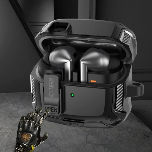 Etui Tech-Protect Carbonox MagSafe do Samsung Galaxy Buds 3 / 3 FE / 3 Pro Black