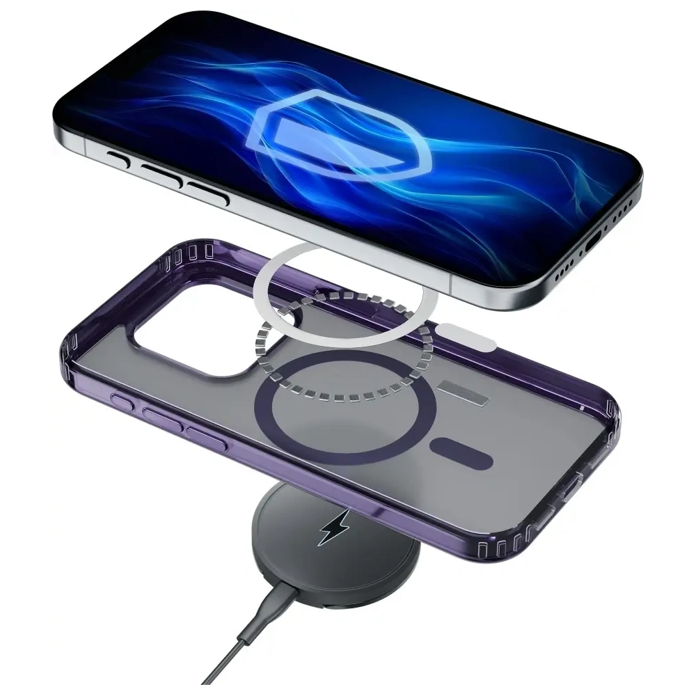 Etui 3MK Frosty MagCase do Apple iPhone 13 Pro fioletowy