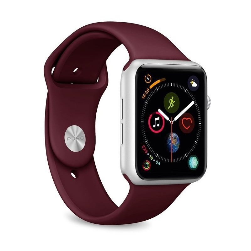 Puro Distributor - 8033830283260 - PUR139RED - PURO ICON Apple Watch Band 42 / 44 mm (S/M & M/L) (burgundy) - B2B homescreen