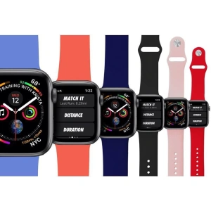 Elastický pásek PURO ICON Band Apple Watch 4/5/6/7/SE/8/9/Ultra 44/45/49mm (S/M & M/L) (bordový)