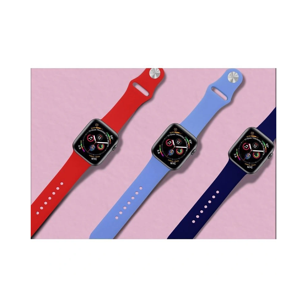 Hurtownia GSM - Elastický pásek PURO ICON Band Apple Watch 4/5/6/7/SE/8/9/Ultra 44/45/49mm (S/M & M/L) (bordový) - PUR139RED - {ean13} - Hurt