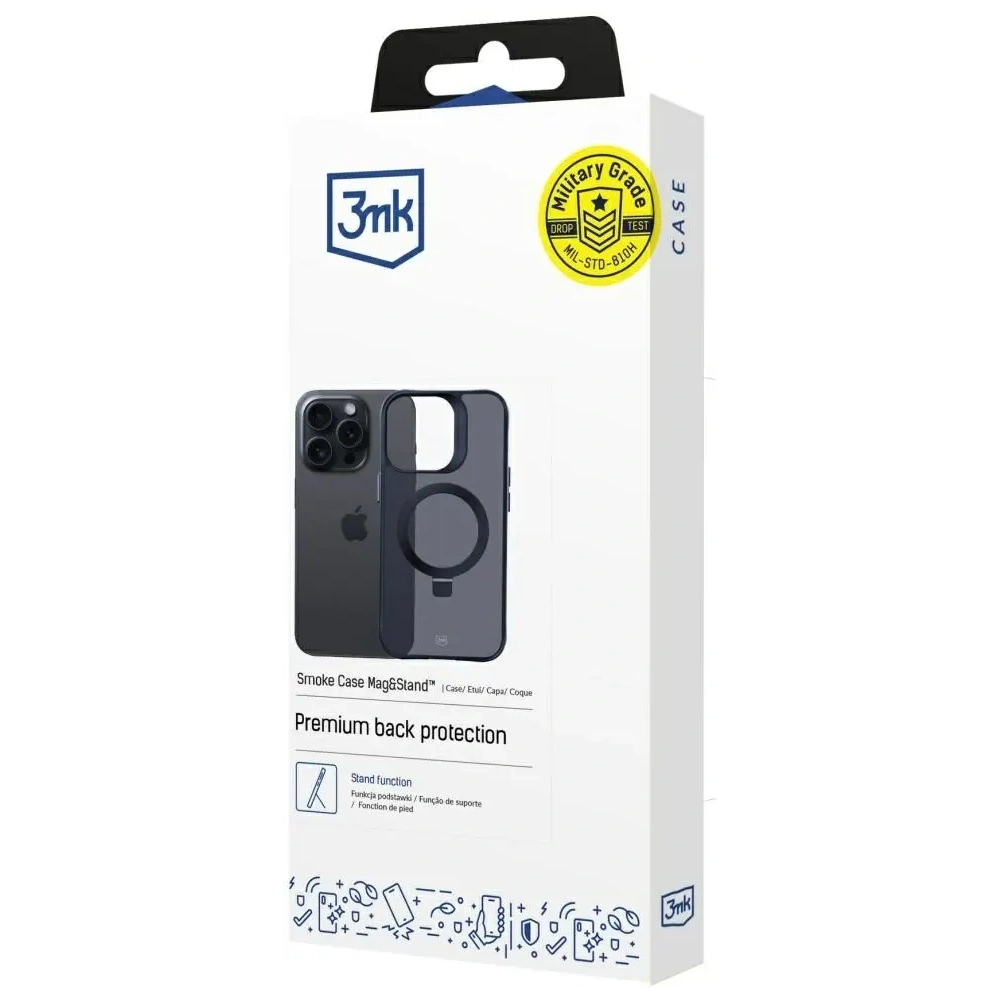 Etui z uchwytem 3MK Smoke Case Mag&Stand do Apple iPhone 16 Pro Max