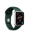 Elastický pásek PURO ICON Band Apple Watch 4/5/6/7/SE/8/9/Ultra 44/45/49mm (S/M & M/L) (tmavě zelený)