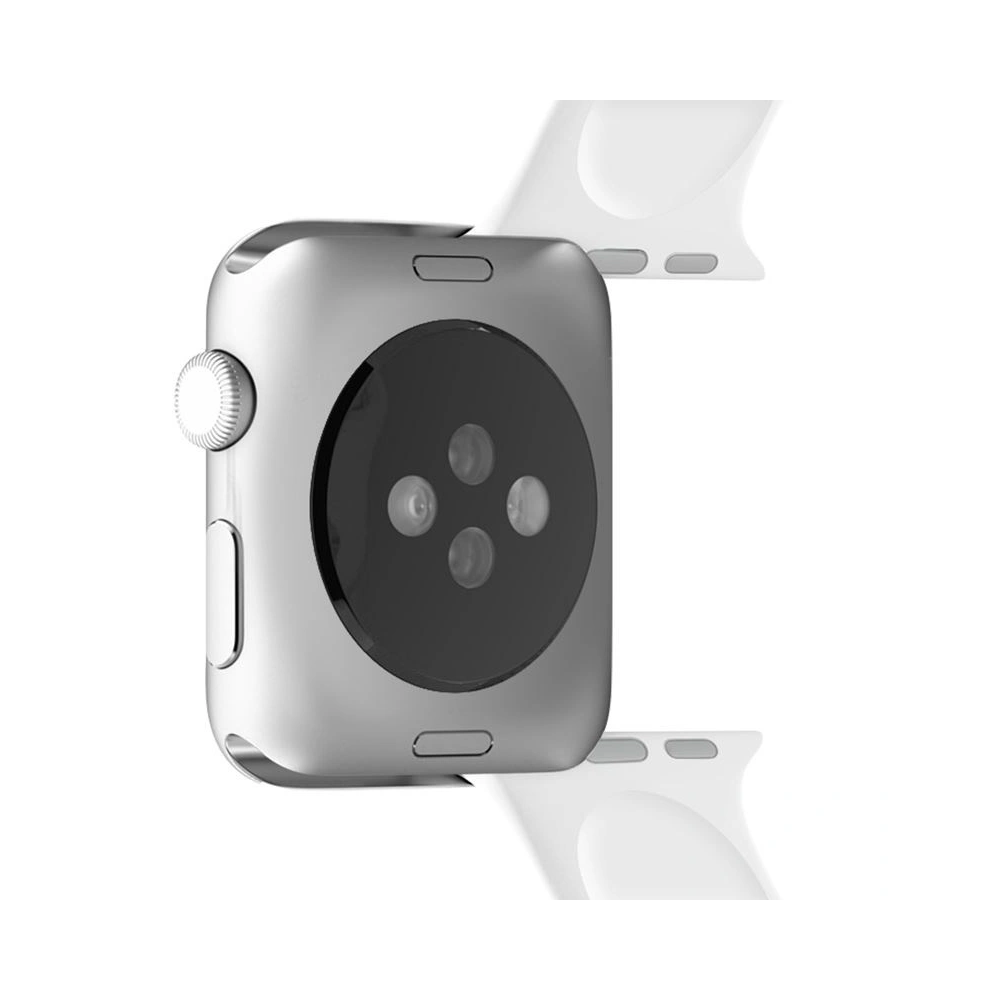 Elastický pásek PURO ICON Band Apple Watch 4/5/6/7/SE/8/9/Ultra 44/45/49mm (S/M & M/L) (bílý)