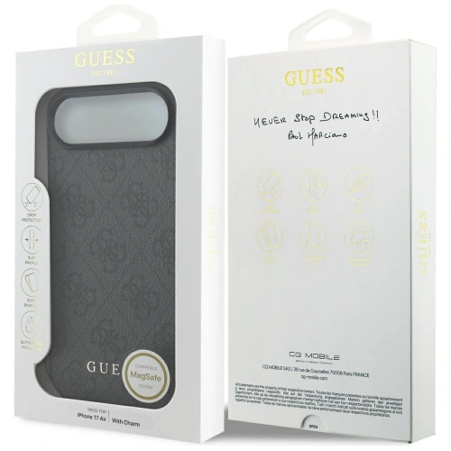Etui Guess 4G Charms Collection MagSafe do Apple iPhone Air czarny
