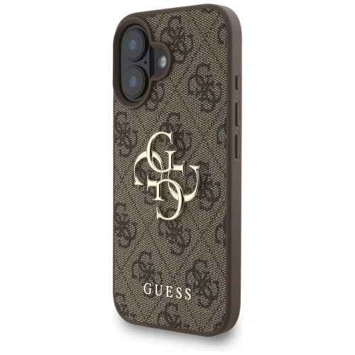 Etui Guess 4G Strap 4G Classic Logo do Apple iPhone 16 brązowy