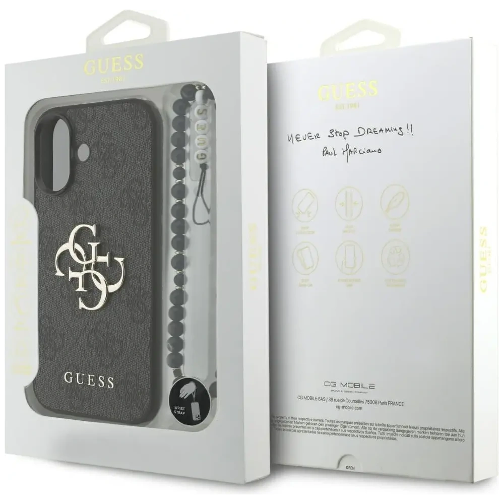 Etui Guess 4G Strap 4G Classic Logo do Apple iPhone 17 czarny