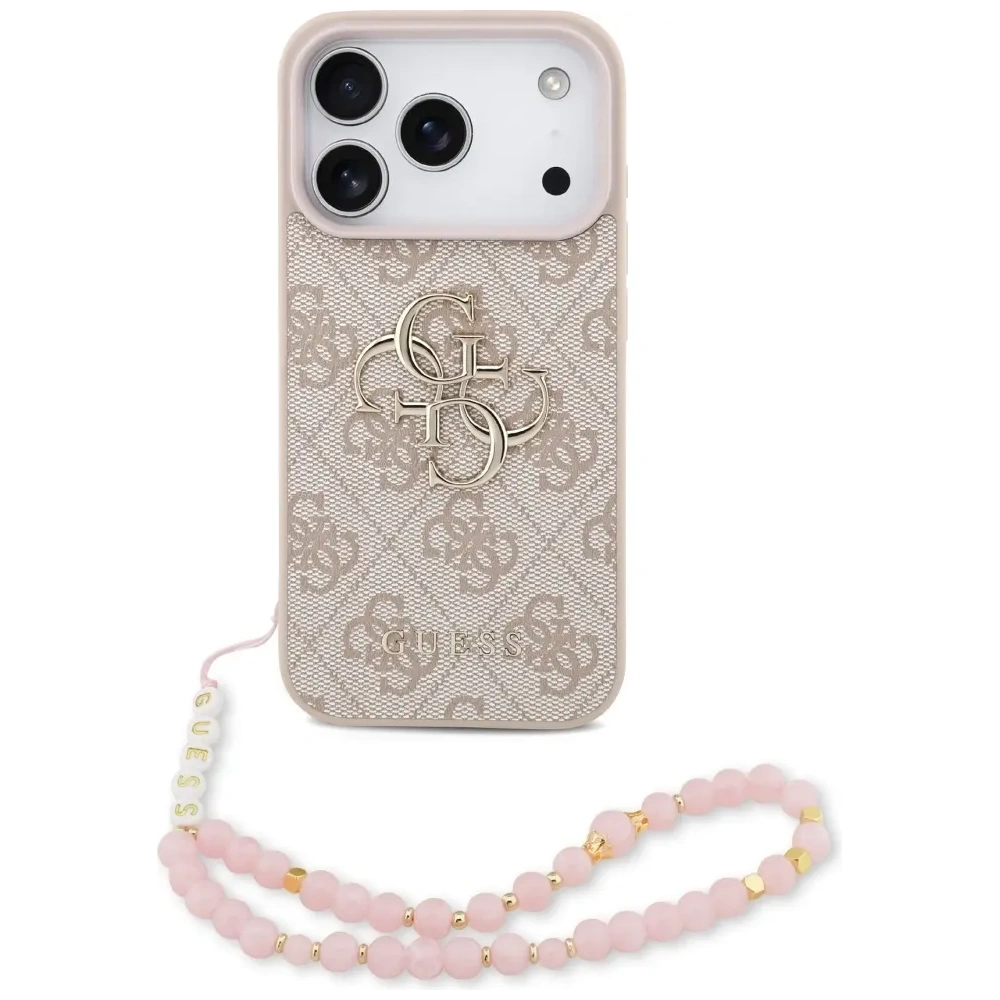 Etui Guess 4G Strap 4G Classic Logo do Apple iPhone 17 Pro różowy