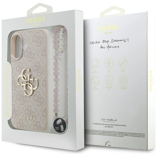 Etui Guess 4G Strap 4G Classic Logo do Apple iPhone 17 różowy