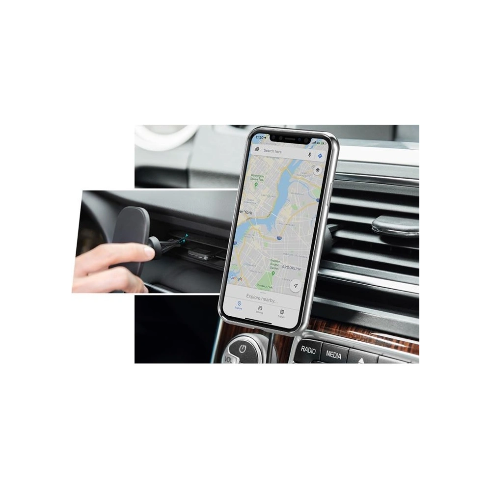 Hurtownia GSM - Magnetický automobilový držák Qi Moshi SnapTo Magnetic s bezdrátovým nabíjením 10W (černý) - MOSH056BLK - {ean13} - Hurt