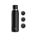 Termos PURO Smart Bottle 500ml INOX s chytrým víčkem LED (černá)