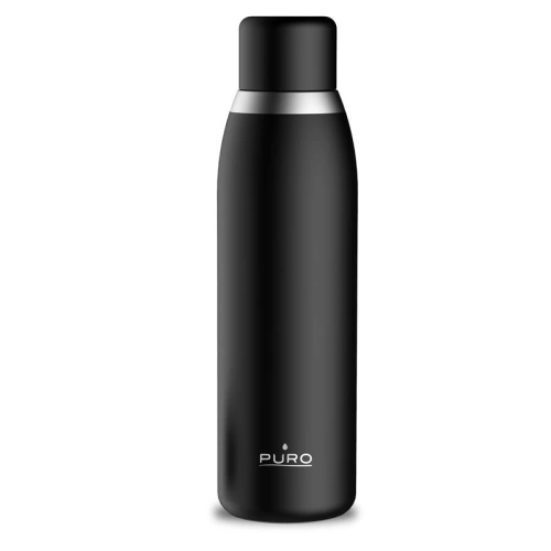 Butelka termiczna PURO Smart Bottle 500ml INOX z inteligentną nakrętka LED (Black)