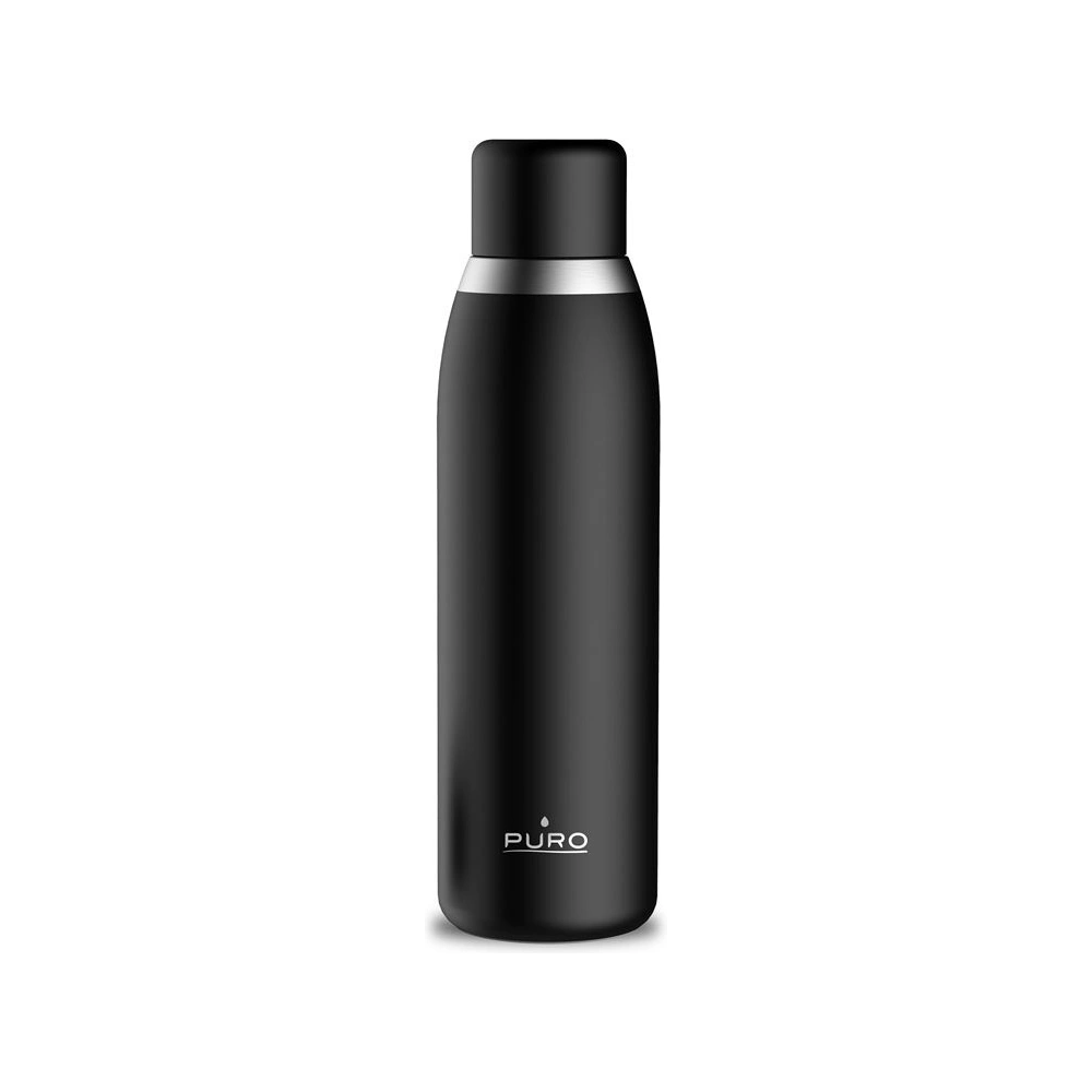 Hurtownia GSM - Termos PURO Smart Bottle 500ml INOX s chytrým víčkem LED (černá) - PUR144BLK - {ean13} - Hurt