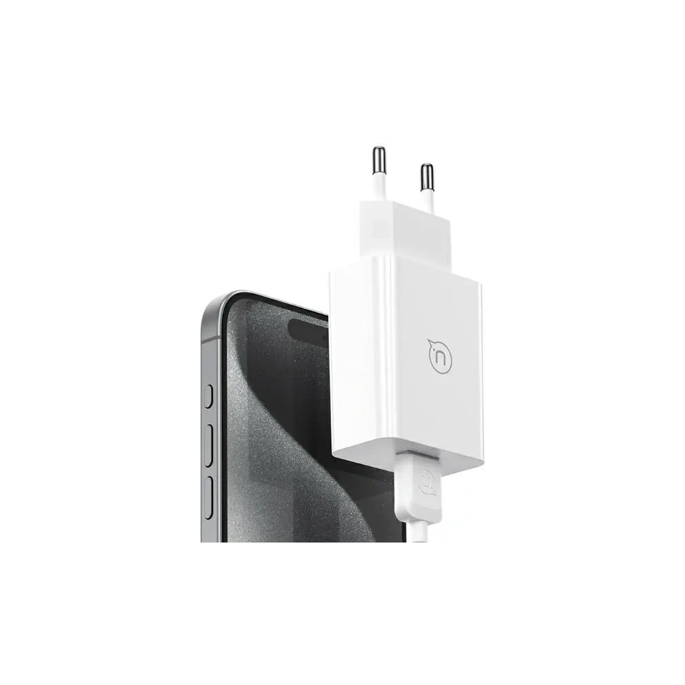 Ładowarka sieciowa USAMS 18W + kabel USB-A / USB-C 1m Fast Charging biały