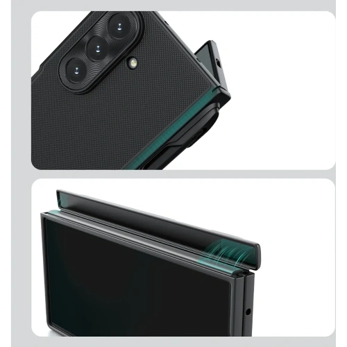 Etui Nillkin Super Frosted Shield Fold Magnetic do Samsung Galaxy Z Fold 7 kompatybilne z MagSafe i z miejscem na S Pen czarne