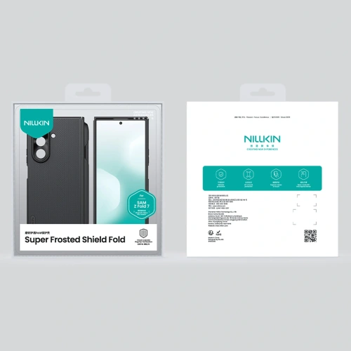 Etui Nillkin Super Frosted Shield Fold Magnetic do Samsung Galaxy Z Fold 7 kompatybilne z MagSafe czarne