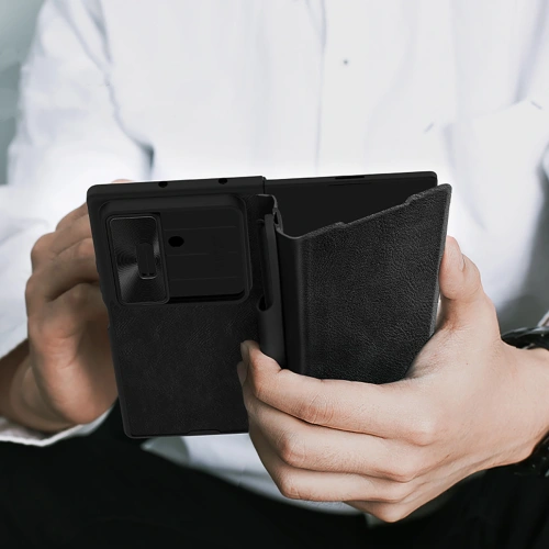 Etui Nillkin Qin Pro do Samsung Galaxy Z Fold 7 z miejscem na S Pen czarne