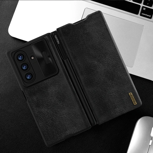 Etui Nillkin Qin Pro do Samsung Galaxy Z Fold 7 z miejscem na S Pen czarne
