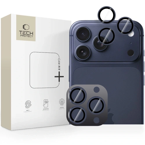 Osłona aparatu Tech-Protect Camring Fit+ do Apple iPhone 14 Pro / 14 Pro Max / 15 Pro / 15 Pro Max / 16 Pro / 16 Pro Max / 17 Pro / 17 Pro Max Deep Blue