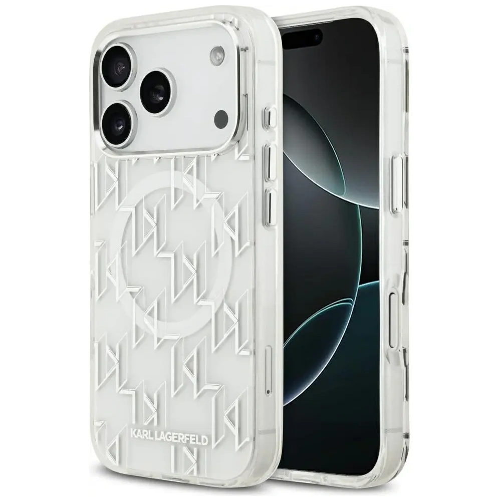 Etui Karl Lagerfeld IML KL Monogram MagSafe do Apple iPhone 17 Pro biały