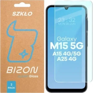 Szkło hartowane Bizon Glass Clear Duo do Samsung Galaxy A15 4G/5G / A25 5G / M15 5G [2 PACK]