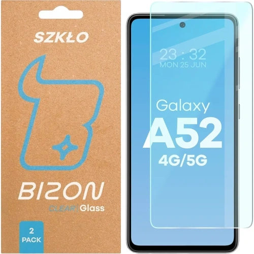 Szkło hartowane Bizon Glass Clear Duo do Samsung Galaxy A52 [2 PACK]