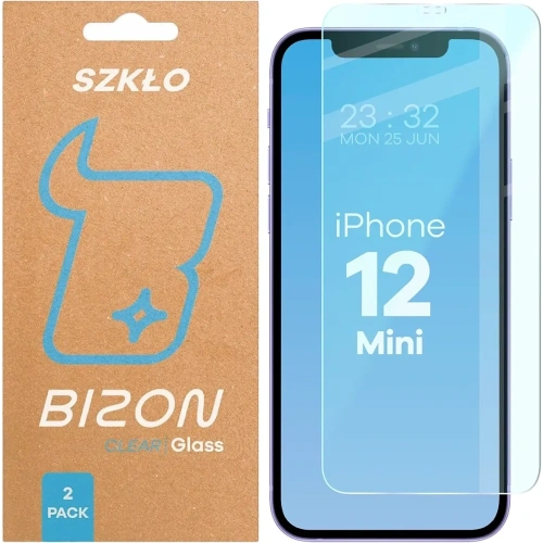 Szkło hartowane Bizon Glass Clear Duo do Apple iPhone 12 Mini [2 PACK]