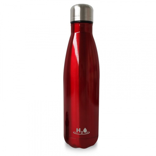 Puro Distributor - 8033830282416 - PUR147RED - PURO H2O Thermal Stainless Steel Water Bottle 500ml (Shiny Red) - B2B homescreen
