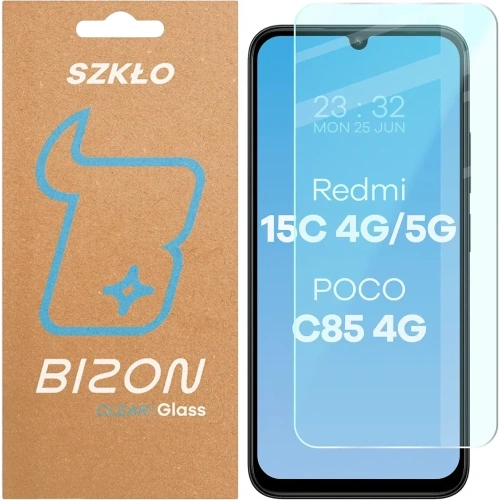 Szkło hartowane Bizon Glass Clear 2 do Xiaomi Redmi 15C 4G / 5G / POCO C85 4G 173mm