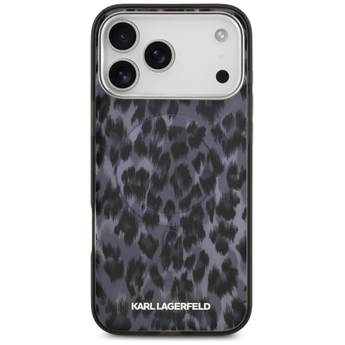 Etui Karl Lagerfeld IML Leopard Pattern MagSafe do Apple iPhone 17 Pro Max czarny