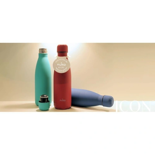 Butelka termiczna ze stali nierdzewnej PURO ICON 500ml (Living Coral) (Silicon Coating)