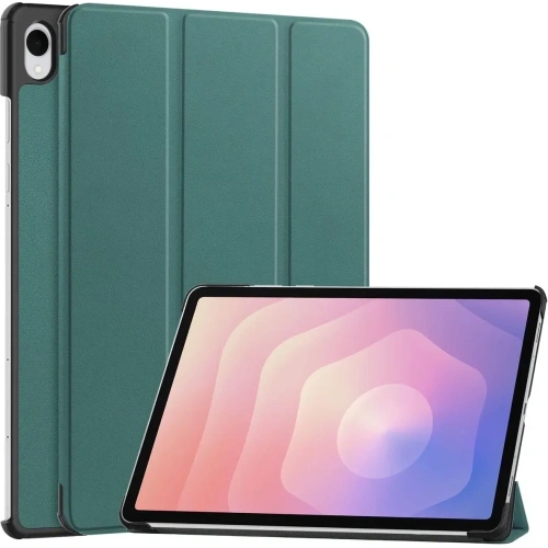 Etui z klapką Bizon Case Tab Croc do Samsung Galaxy Tab S11 ciemnozielone