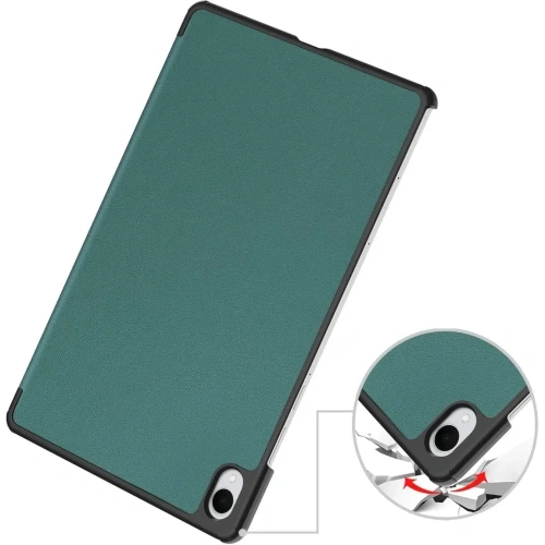 Etui z klapką Bizon Case Tab Croc do Samsung Galaxy Tab S11 ciemnozielone