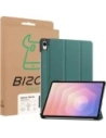 Etui z klapką Bizon Case Tab Croc do Samsung Galaxy Tab S11 ciemnozielone