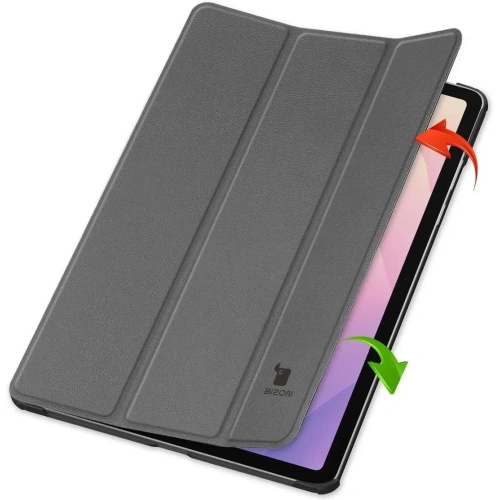 Etui z klapką Bizon Case Tab Croc do Samsung Galaxy Tab S11 szare