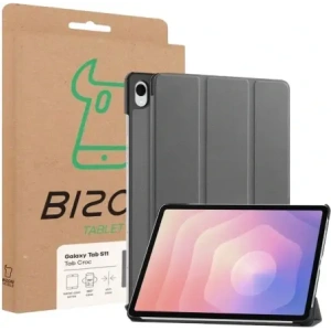 Etui z klapką Bizon Case Tab Croc do Samsung Galaxy Tab S11 szare
