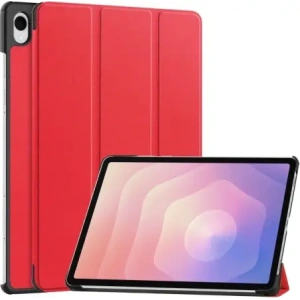Etui z klapką Bizon Case Tab Croc do Samsung Galaxy Tab S11 czerwone