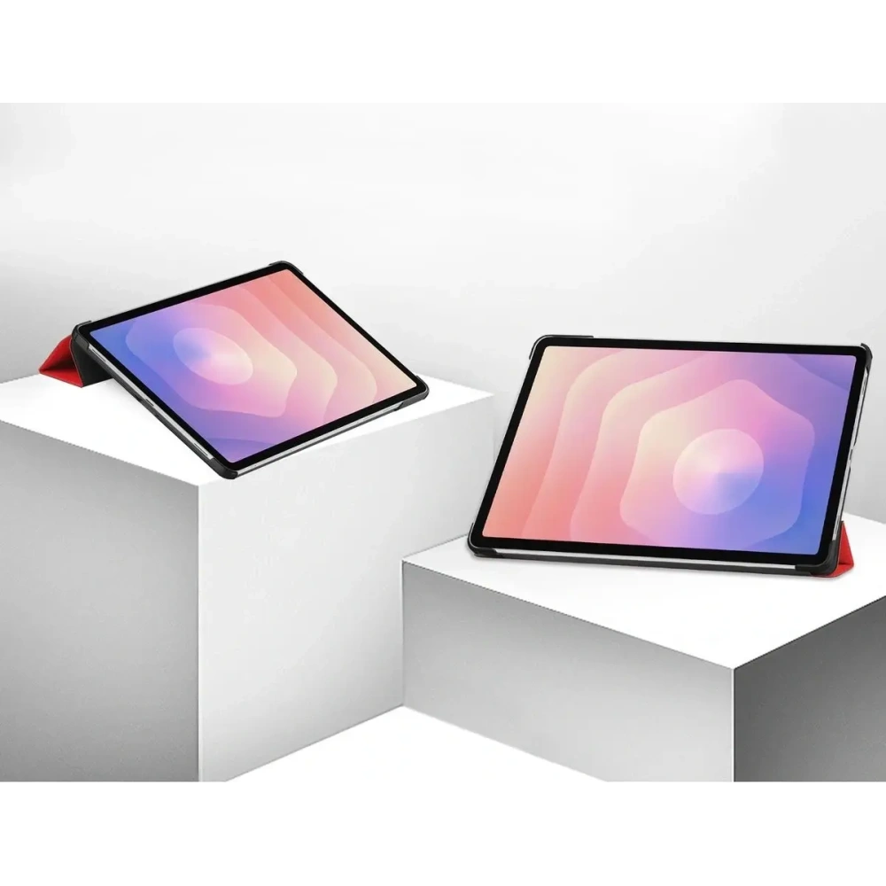 Etui z klapką Bizon Case Tab Croc do Samsung Galaxy Tab S11 czerwone