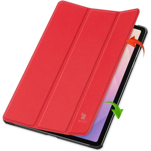 Etui z klapką Bizon Case Tab Croc do Samsung Galaxy Tab S11 czerwone