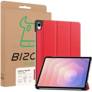 Etui z klapką Bizon Case Tab Croc do Samsung Galaxy Tab S11 czerwone