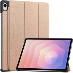 Etui z klapką Bizon Case Tab Croc do Samsung Galaxy Tab S11 różowozłote
