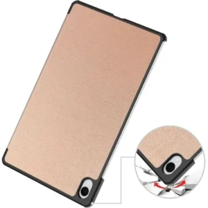 Etui z klapką Bizon Case Tab Croc do Samsung Galaxy Tab S11 różowozłote
