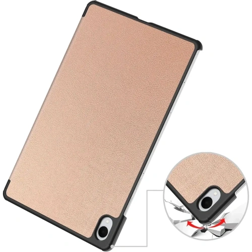 Etui z klapką Bizon Case Tab Croc do Samsung Galaxy Tab S11 różowozłote