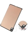 Etui z klapką Bizon Case Tab Croc do Samsung Galaxy Tab S11 różowozłote