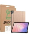 Etui z klapką Bizon Case Tab Croc do Samsung Galaxy Tab S11 różowozłote