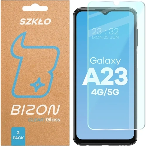 Szkło hartowane Bizon Glass Clear Duo do Samsung Galaxy A23 4G / 5G [2 PACK]
