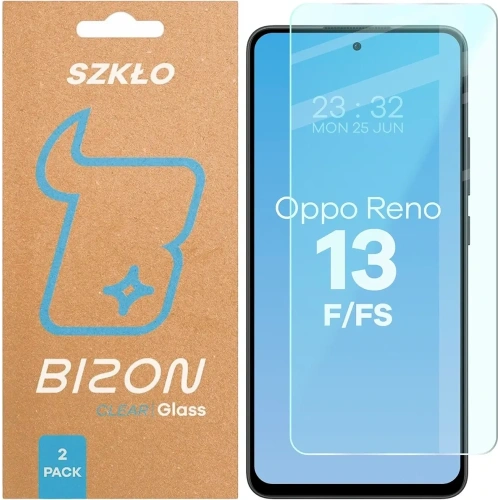 Szkło hartowane Bizon Glass Clear Duo do Oppo Reno 13 F / FS [2 PACK]