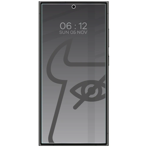Prywatyzujące szkło hartowane Bizon Glass Clear Shadow do Samsung Galaxy S24 Ultra przyciemniane [2 PACK]