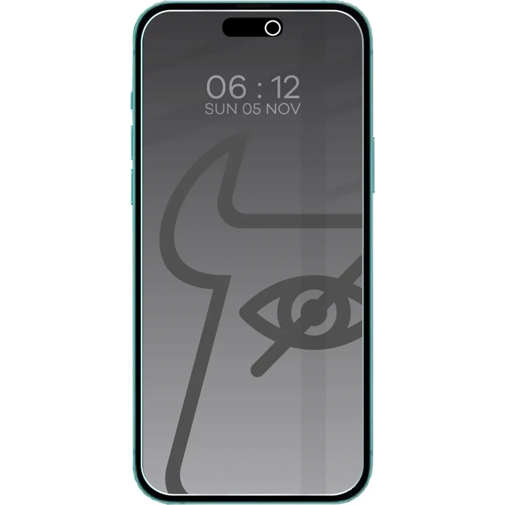 Prywatyzujące szkło hartowane Bizon Glass Clear Shadow do Apple iPhone 15 / 15 Pro / 16  przyciemniane [2 PACK]